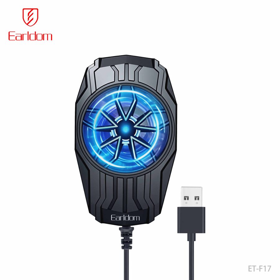 [ET-F17_Fan_cooler_black] Phone Cooler - ET-F17 Fan cooler (Black)