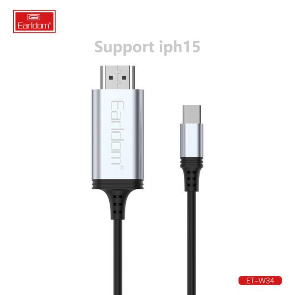 [ET-W34_black] USB-C/iOS HDMI Cable - ET-W34 (Black)