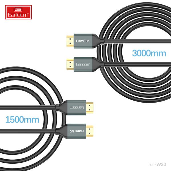 [ET-W30__1.5_METERS__black] كيبل HDMI إلى HDMI - ET-W30 (1.5  متر) (أسود)