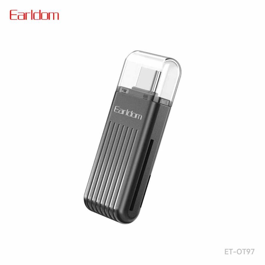 [ET-OT97_black] Type-C OTG Adapter+Card Reader - ET-OT97 (2in1 Type-C TF & SD Card Reader - Black)