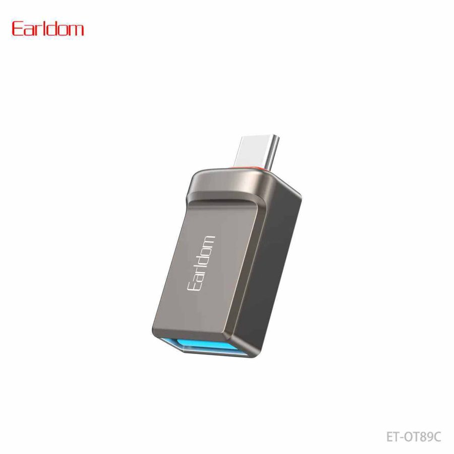 [ET-OT89C_black] Type-C OTG Adapter+Card Reader - ET-OT89C (Type-C OTG Zinc Alloy - أسود)