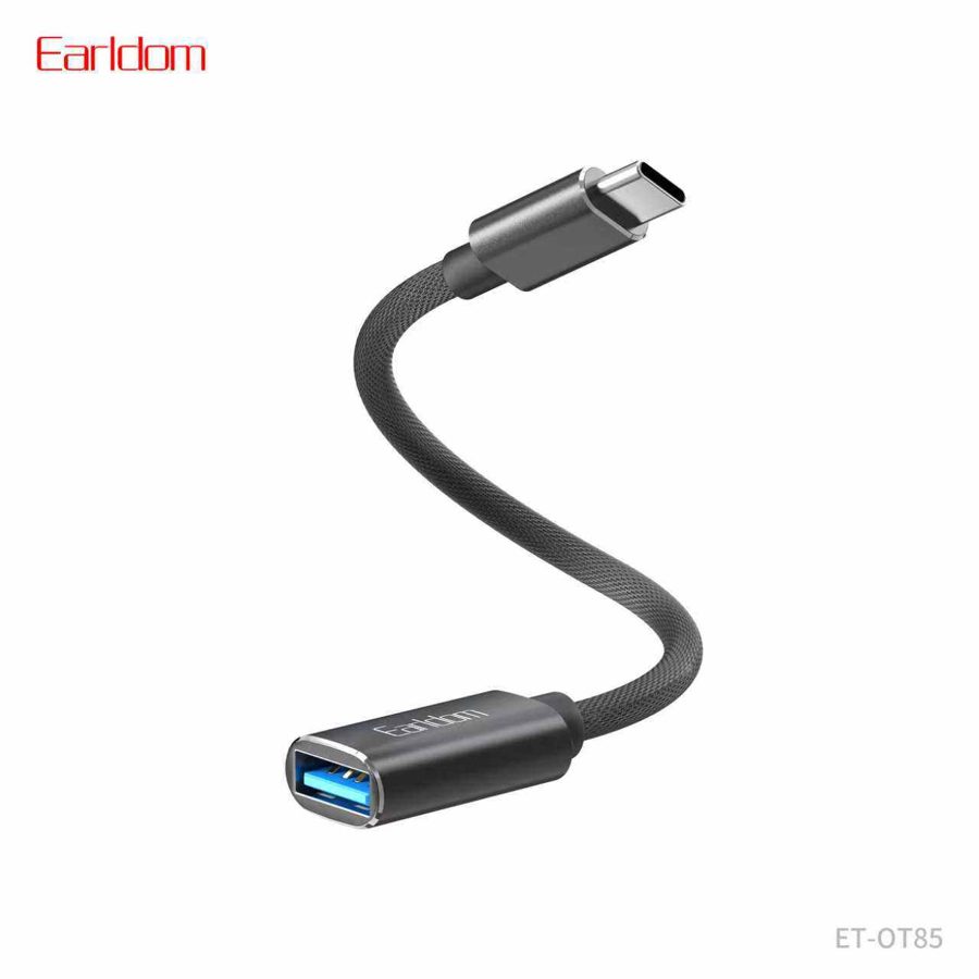 [ET-OT85_black] Type-C OTG Adapter+Card Reader - ET-OT85 (Type-C OTG Wired Aluminum Alloy - Black)