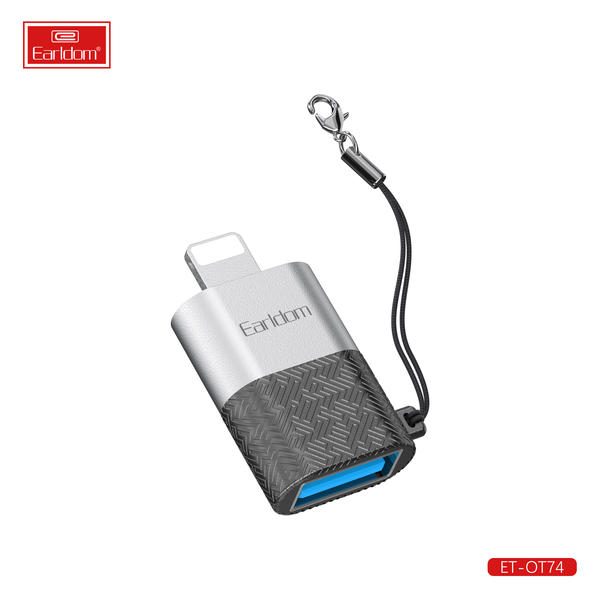 [ET-OT74_black] Type-C OTG Adapter+Card Reader - ET-OT74 (iOS OTG With Rope Aluminum Alloy - Black)