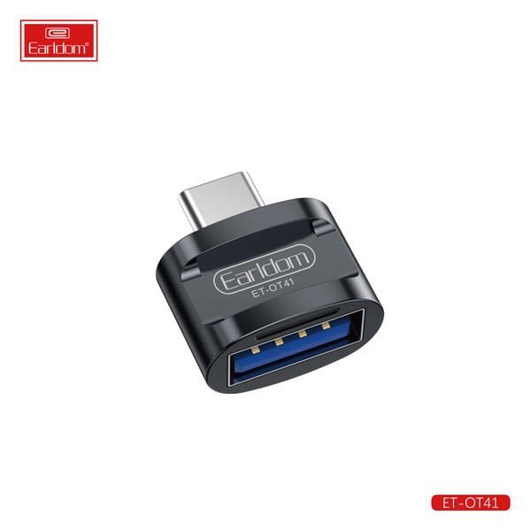 [ET-OT41_black_silver_gold] Type-C OTG Adapter+Card Reader - ET-OT41 (Type-C OTG Zinc Alloy - Black Silver Gold)