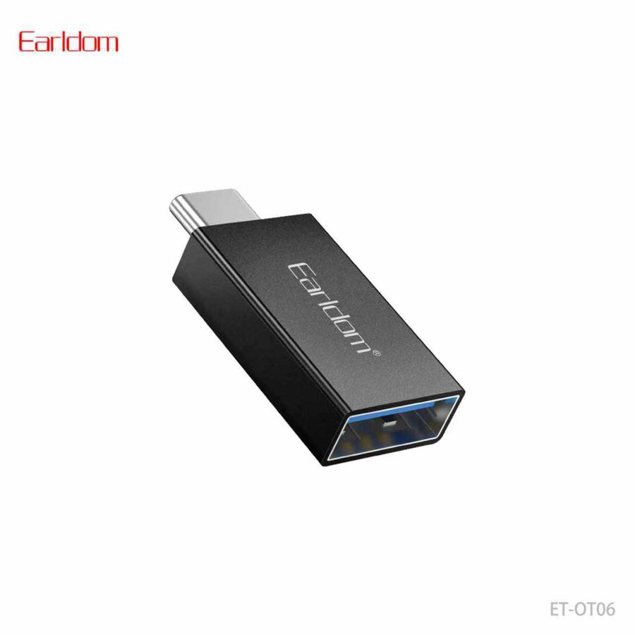 [ET-OT06_black] Type-C OTG Adapter+Card Reader - ET-OT06 (Type-C OTG Aluminum Alloy - أسود)