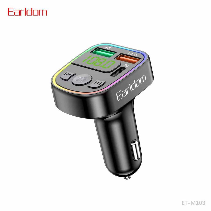 [ET-M103_black] FM Car Kit - ET-M103 (أسود)