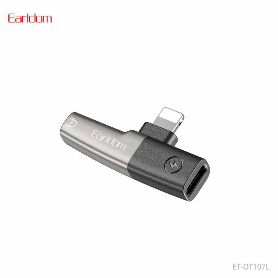 [ET-OT107L_black] Lightning AUX Adapter - ET-OT107L (3.5 Audio +USB-L Audio Adapter - أسود)