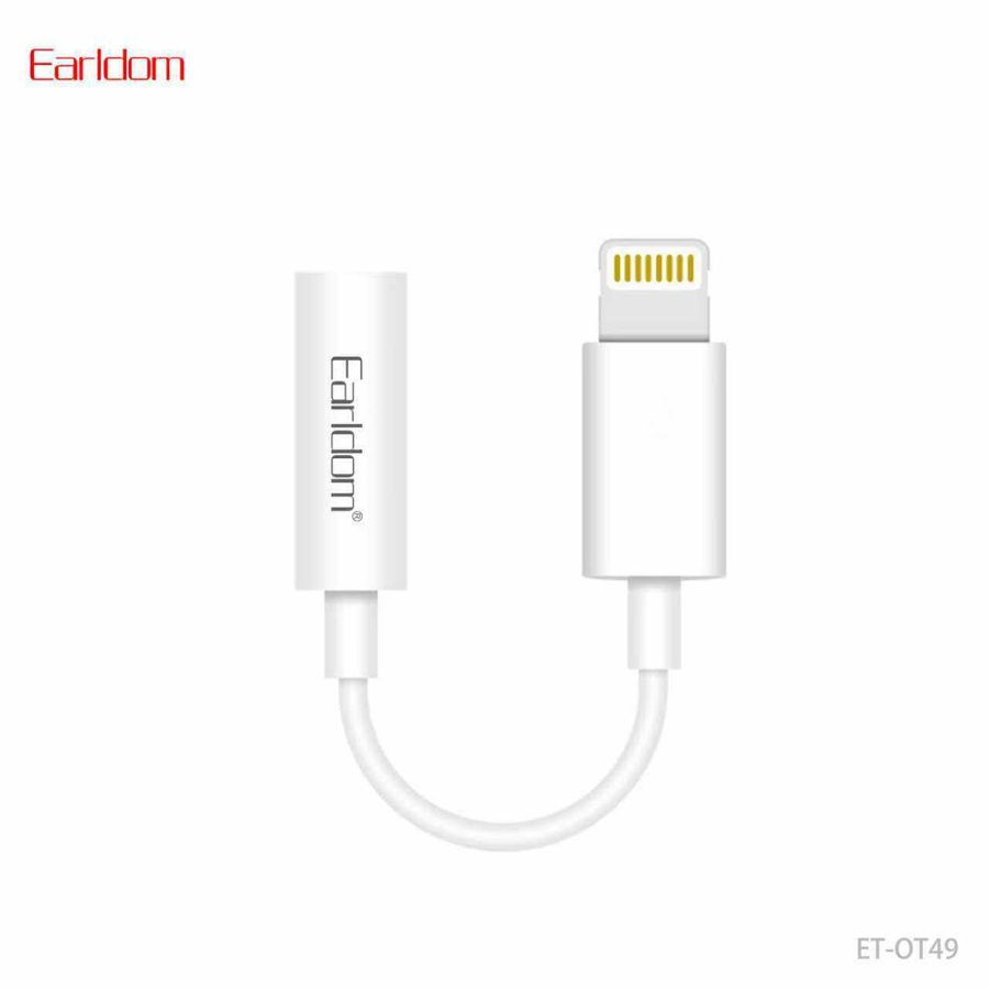 [ET-OT49_white] Lightning AUX Adapter - ET-OT49 (3.5mm To iOS ABS+TPE - White)