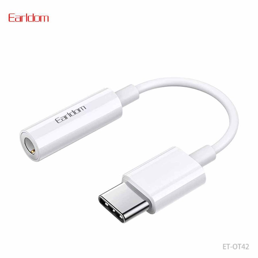 [ET-OT42_white] Lightning AUX Adapter - ET-OT42 (3.5mm To Type-C ABS+TPE - White)