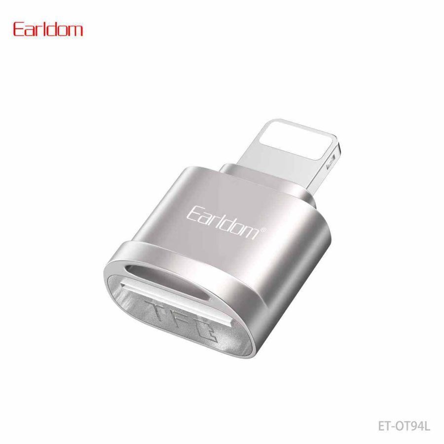[ET-OT94L_silver] Lightning OTG Adapter+Card Reader - ET-OT94L (iOS TF Card Reader - فضي)