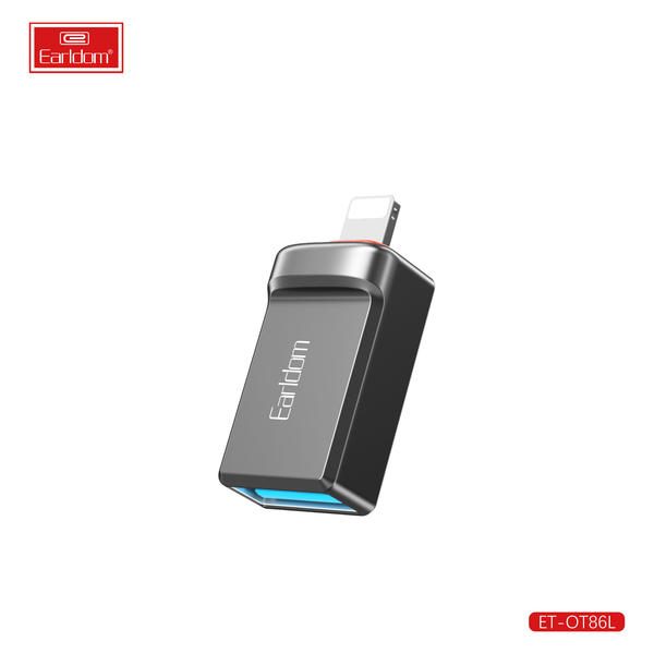 [ET-OT86L_black] Lightning OTG Adapter+Card Reader - ET-OT86L (Type-C OTG Zinc Alloy - Black)