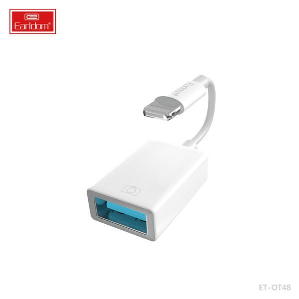 [ET-OT48_white] Lightning OTG Adapter+Card Reader - ET-OT48 (iOS OTG Wired ABS - White)