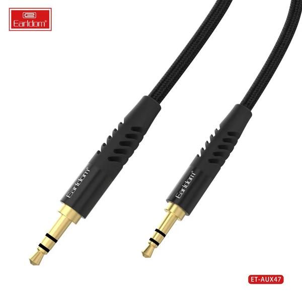 [ET-AUX47_100CM_black] 3.5mm AUX كيبل - ET-AUX47 100CM (3.5mm إلى 3.5mm Alumium Alloy+TPE - أسود)