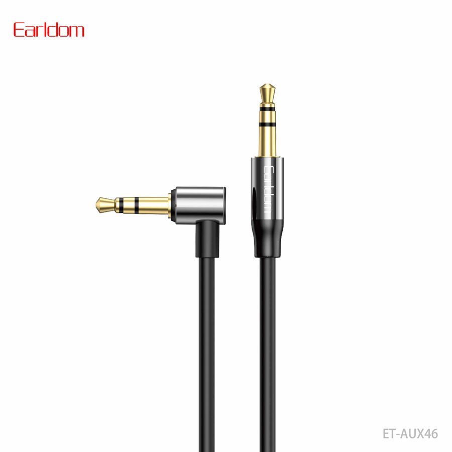 [ET-AUX46_100CM_black] 3.5mm AUX كيبل - ET-AUX46 100CM (3.5mm إلى 3.5mm Alumium Alloy+TPE - أسود)