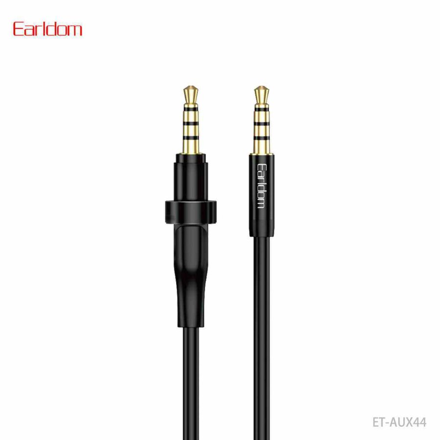[ET-AUX44_120CM_black] 3.5mm AUX Cable - ET-AUX44 120CM (3.5mm To 3.5mm Alumium Alloy+TPE - Black)
