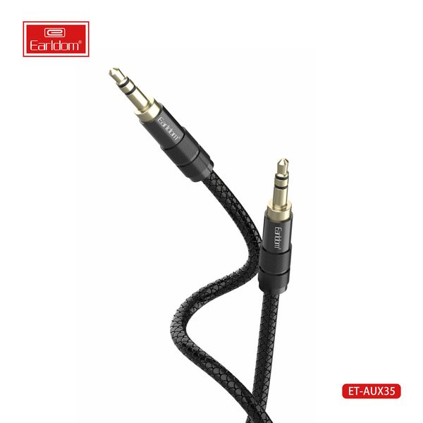 [ET-AUX35_100CM_black] 3.5mm AUX كيبل - ET-AUX35 100CM (3.5mm إلى 3.5mm Alumium Alloy+TPE - أسود)