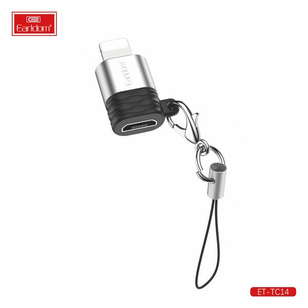 [ET-TC14_silver] Data & Charging Adapter - ET-TC14 (Micro To iOS With Rope Aluminum Alloy - Silver)