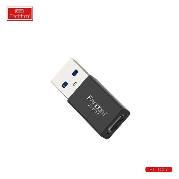 [ET-TC07_black_white] Data & Charging Adapter - ET-TC07 (Type-C To USB ABS - Black White)