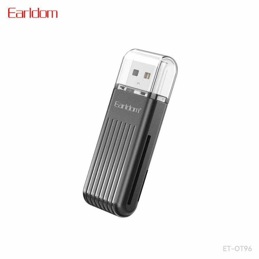 [ET-OT96_black] USB/Type-C/iOS/Micro OTG Card Reader - ET-OT96 (2in1 USB TF & SD Card Reader - Black)
