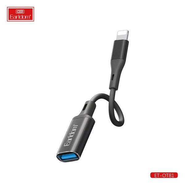 [ET-OT81_black] USB/Type-C/iOS/Micro OTG Card Reader - ET-OT81 (iOS OTG Wired Aluminum Alloy - Black)