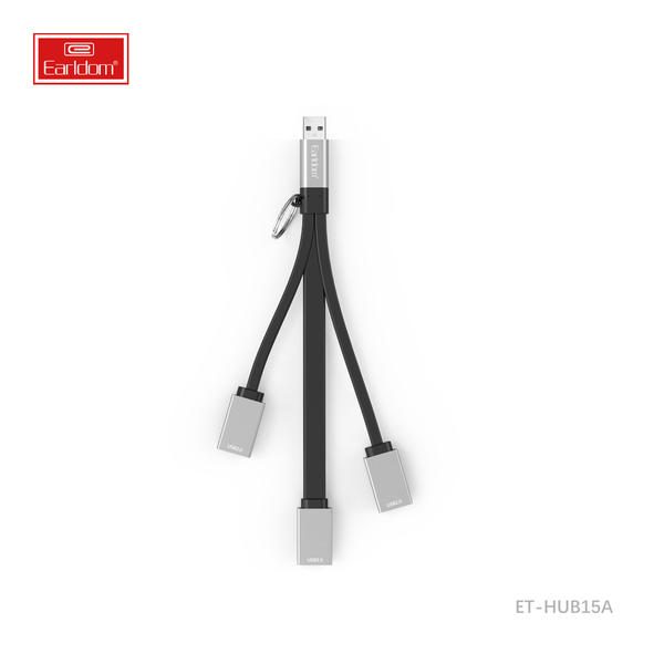 [ET-HUB15A_black_2] HUB - ET-HUB15A (3in1 USB HUB 3USB - Black)
