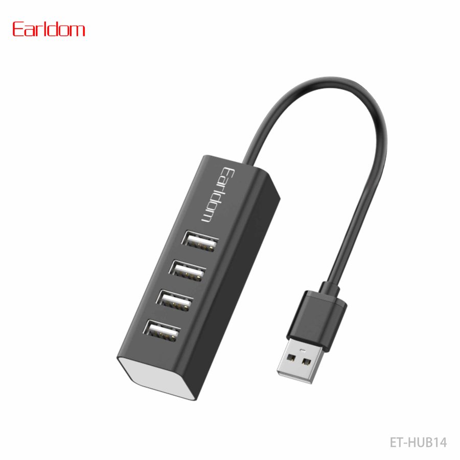[ET-HUB14_black_2] HUB - ET-HUB14 (4in1 USB HUB 4USB - Black)