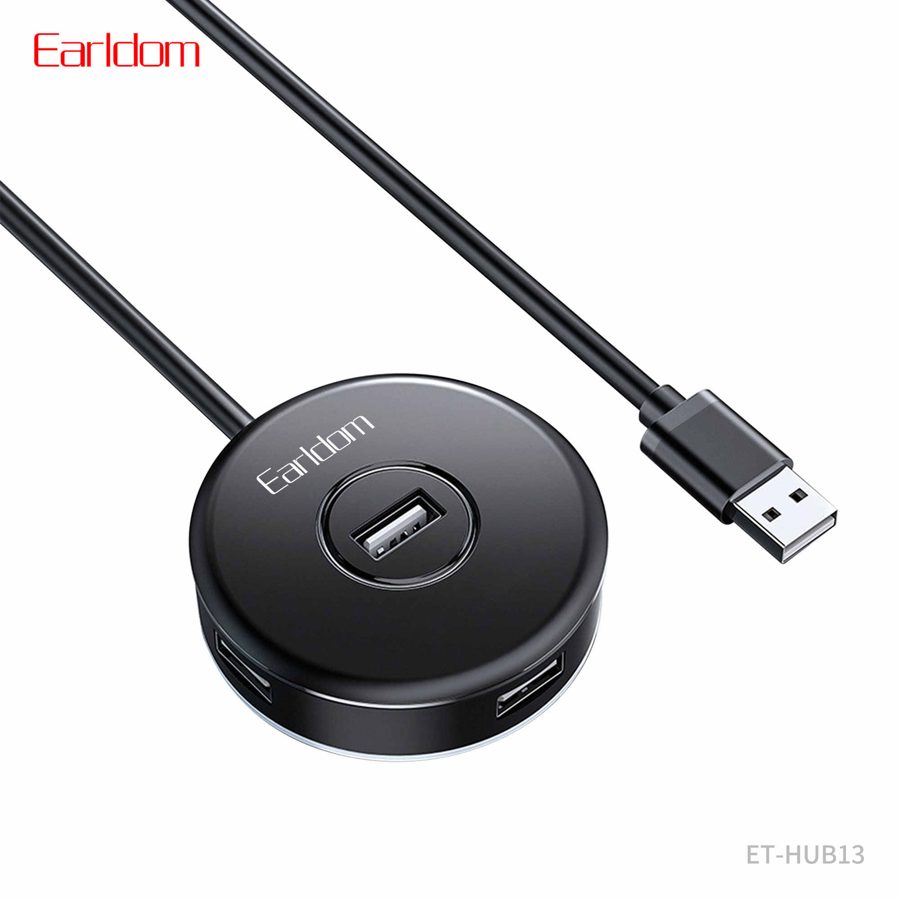 [ET-HUB13_black_2] HUB - ET-HUB13 (4in1 USB HUB 4USB - Black)