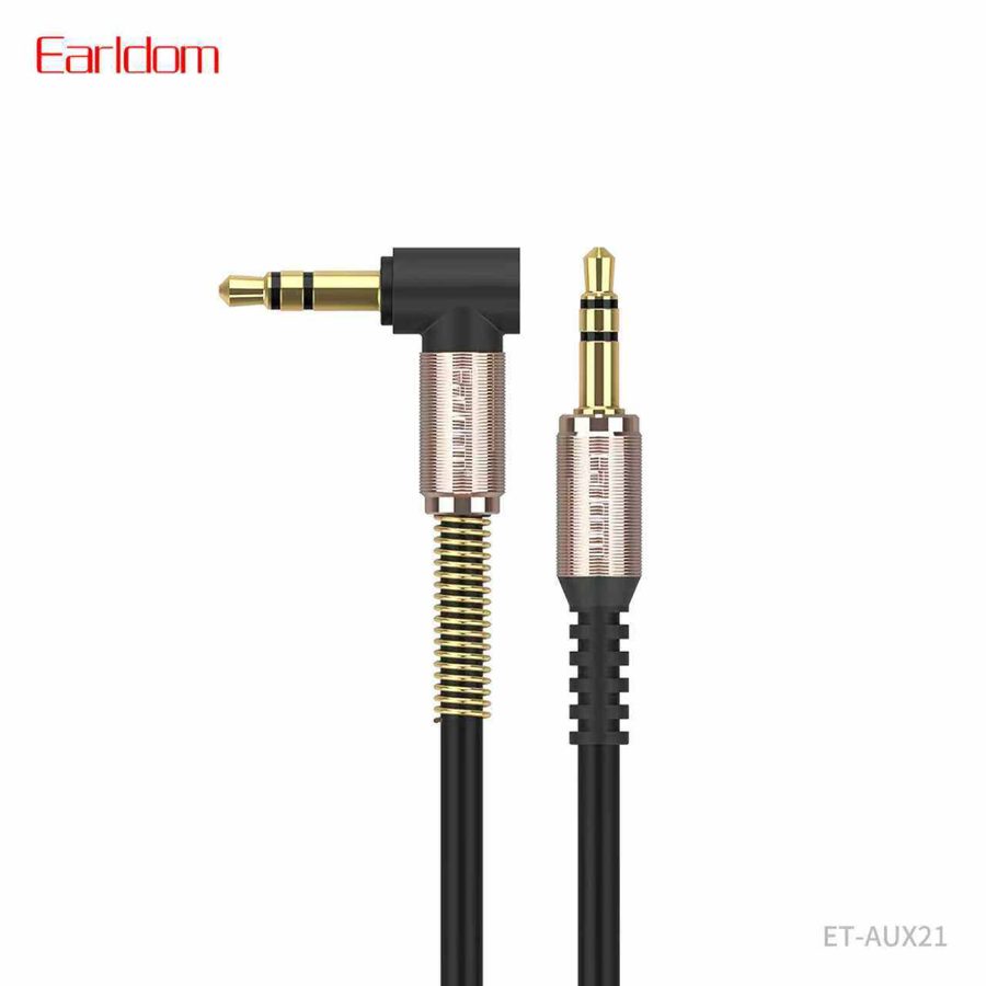 [ET-AUX21_100CM_black] 3.5mm AUX Cable - ET-AUX21 100CM (3.5mm To 3.5mm Alumium Alloy+TPE - Black)