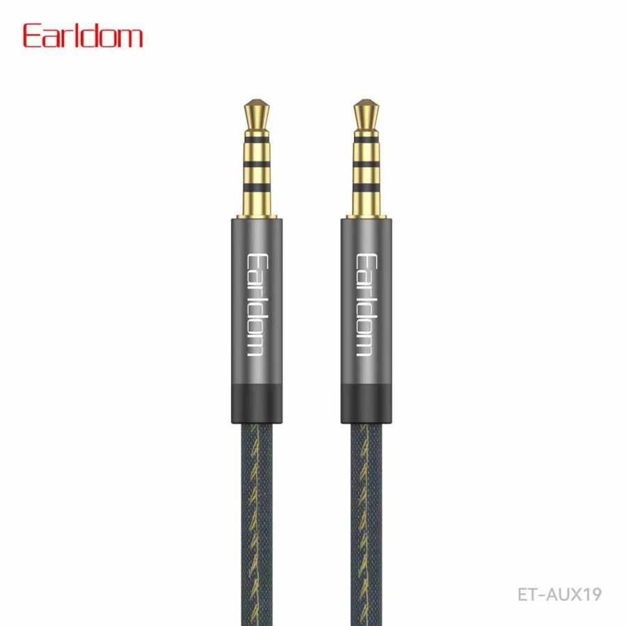 [ET-AUX19_160CM_dark_blue] 3.5mm AUX Cable - ET-AUX19 160CM (3.5mm To 3.5mm Alumium Alloy+TPE - Dark Blue)