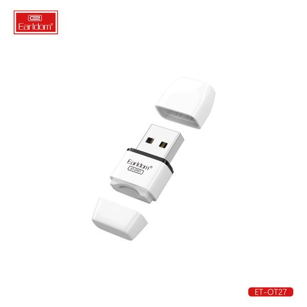 [ET-OT27_black_blue_green] USB/Type-C/iOS/Micro OTG Card Reader - ET-OT27 (TF Card Reader - أسود أزرق أخضر)