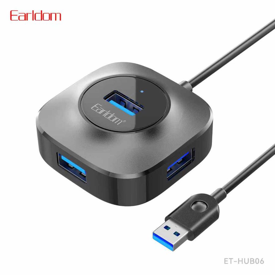 [ET-HUB06_black_2] HUB - ET-HUB06 (4in1 USB HUB 4USB - Black)
