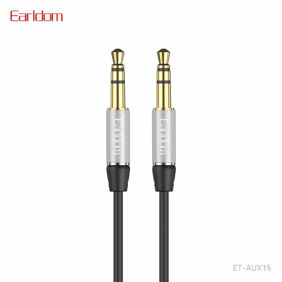 [ET-AUX15_100CM_black] 3.5mm AUX Cable - ET-AUX15 100CM (3.5mm To 3.5mm Alumium Alloy+TPE - Black)