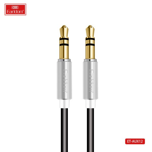 [ET-AUX12_200CM_black_white] 3.5mm AUX Cable - ET-AUX12 200CM (3.5mm To 3.5mm Alumium Alloy+TPE - Black White)