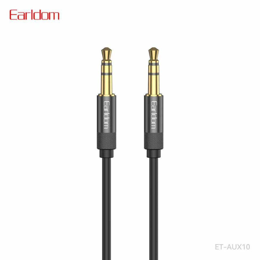 [ET-AUX10_200CM_black_white] 3.5mm AUX Cable - ET-AUX10 200CM (3.5mm To 3.5mm Alumium Alloy+TPE - Black White)