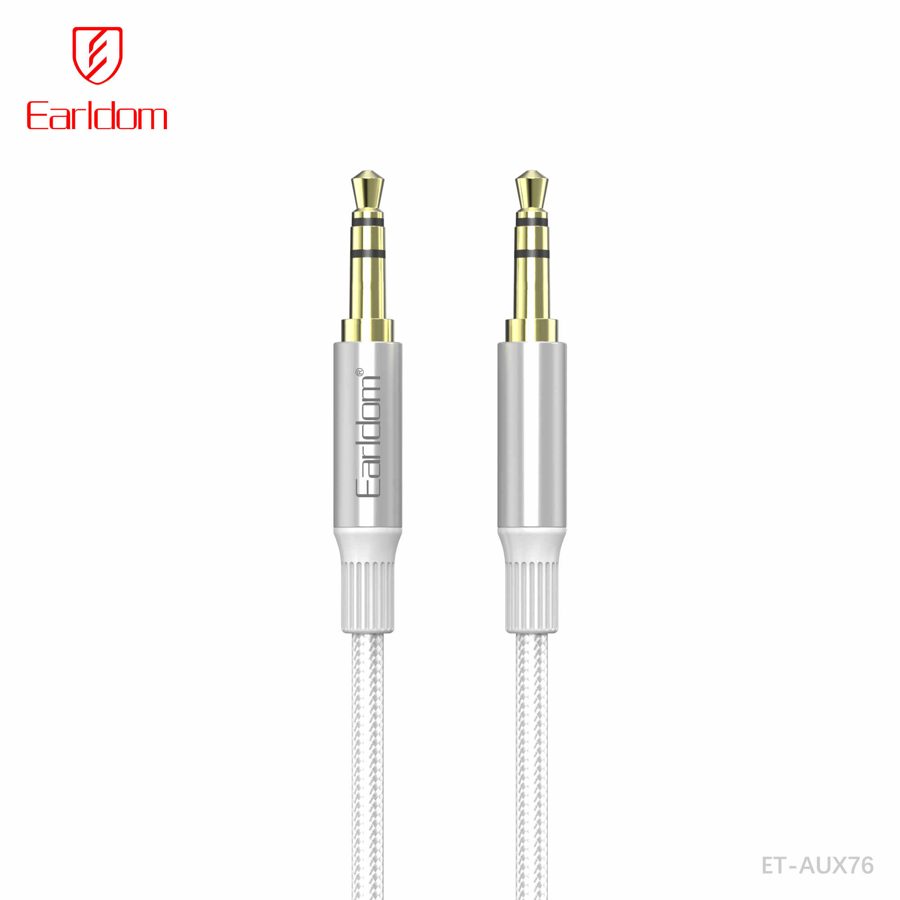 [ET-AUX76_100CM_white] 3.5mm AUX كيبل - ET-AUX76 100CM (3.5mm إلى 3.5mm Alumium Alloy+Nylon - أبيض)