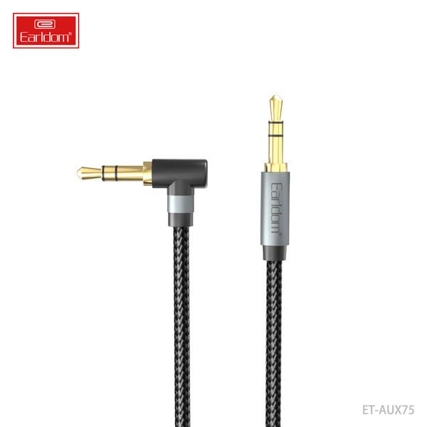 [ET-AUX75_100CM_black] 3.5mm AUX كيبل - ET-AUX75 100CM (3.5mm إلى 3.5mm Alumium Alloy+Nylon - أسود)
