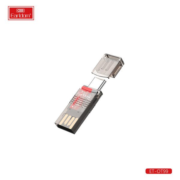 [ET-OT99_black] Data & Charging Adapter - ET-OT99 (2in1 Type-C & USB Card Reader - Black)