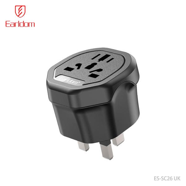 [ES-SC26_UK_Plug_black] UK Wall Socket - ES-SC26 UK Plug (UK Charger To Universal Plug - Black)