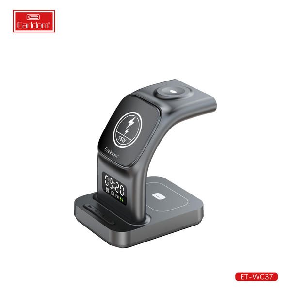 [ET-WC37_black] Multi-Function Wireless Charger+Holder - ET-WC37 (Black)