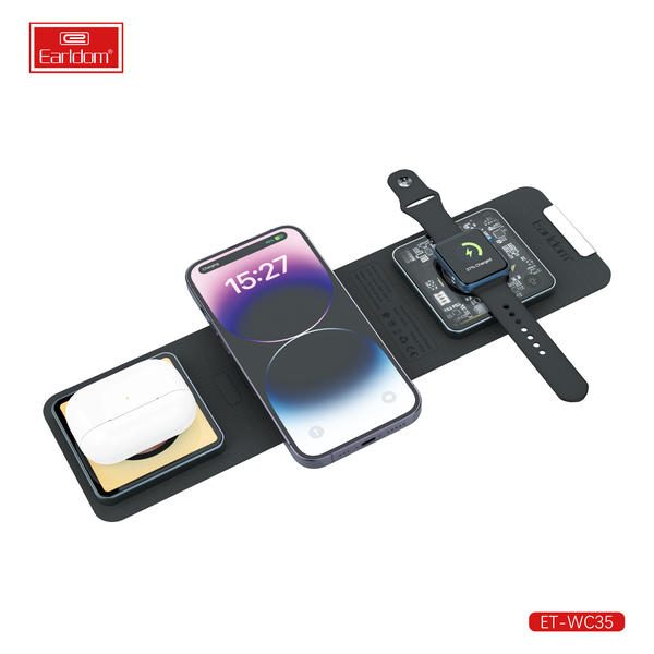 [ET-WC35_black] Multi-Function Wireless Charger+Holder - ET-WC35 (Black)