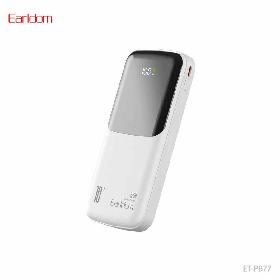 [ET-PB77__10000MAh__white] Power Bank With Cable - ET-PB77 (10000MAh) (3in1 Micro & iOS & Type-C - White)