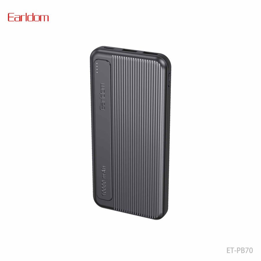 [ET-PB70__10000mAh__black] Power Bank - ET-PB70 (10000mAh) (LCD Display 2USB & 1type-C - Black)