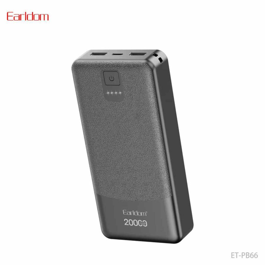 [ET-PB66__20000mAh__black] Power Bank - ET-PB66 (20000mAh) (LCD Display 2USB & 1type-C - Black)