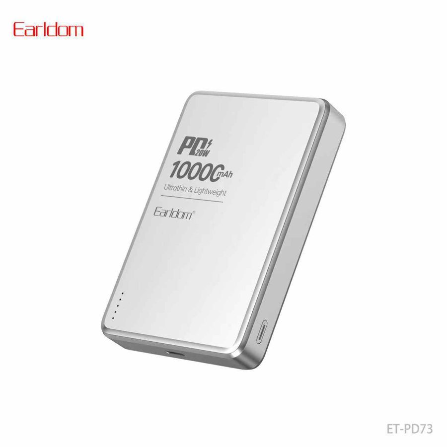 [ET-PD73__10000MAh__silver] PD Faster Magsafe-Power Bank - ET-PD73 (10000MAh) (2in1 Magsafe - Silver)