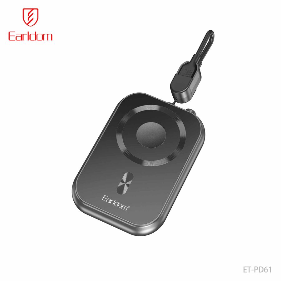[ET-PD61__10000MAh__black] PD Faster Magsafe-Power Bank - ET-PD61 (10000MAh) (3in1 Magsafe - Black)