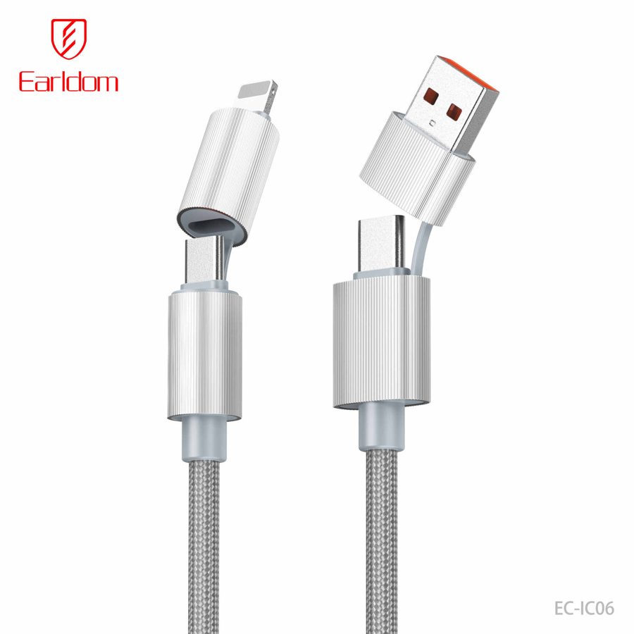 [EC-IC06_1_METER_silver] Universal Cable - EC-IC06 1 METER (Silicone+Aluminum Alloy+Pure Copper - Silver)