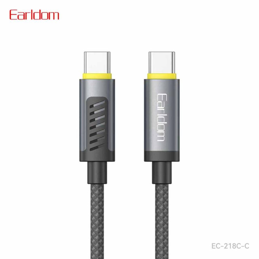 [EC-218C-C_1_METER_black] PD Cable 1M - EC-218C-C 1 METER (Pure Copper + Zinc Alloy - Black)