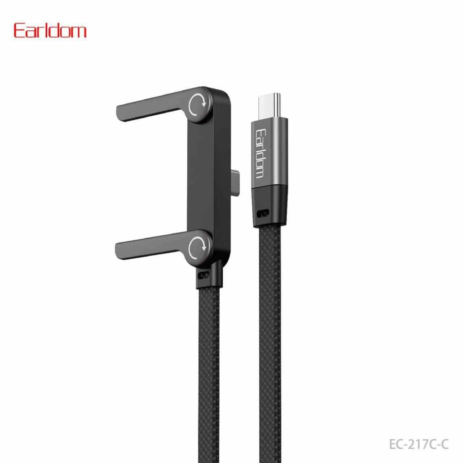 [EC-217C-C_1.5METER_black] 2in1 Cable - EC-217C-C 1.5METER (Copper + Zinc Alloy - Black)