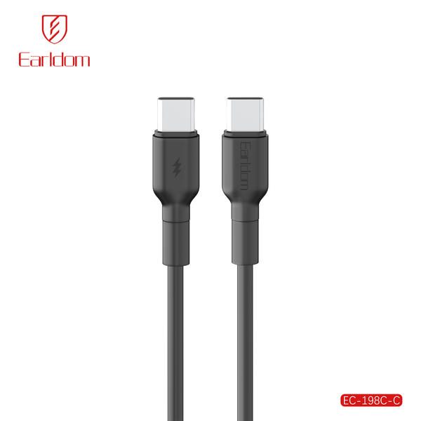 [EC-198_C-C__type_c-type_c__1_METER_black] PD Cable 1M - EC-198 C-C (type c-type c) 1 METER (ABS+PVC Wire - Black)