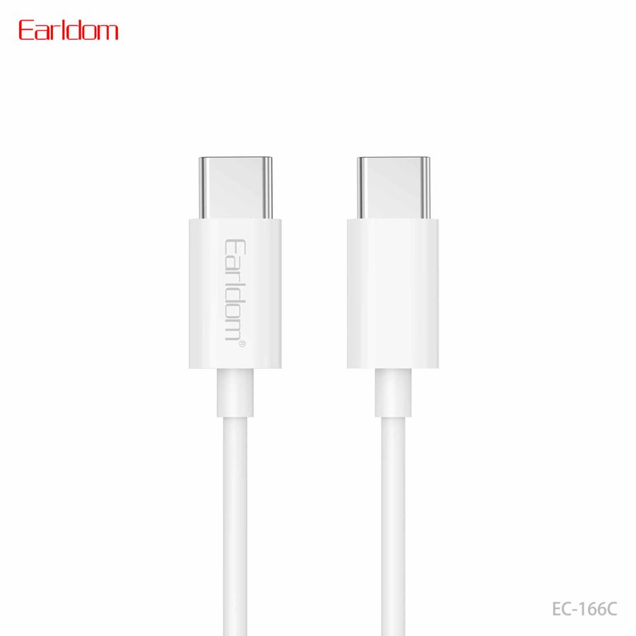 [EC-166_C-C__type_c-type_c__1_METER_white] PD Cable 1M - EC-166 C-C (type c-type c) 1 METER (ABS+PVC Wire - White)